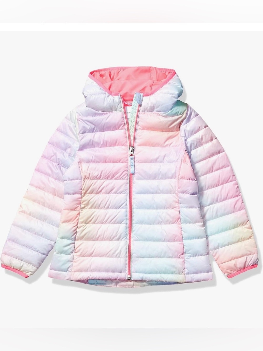 Kids Lightweight Packable Puffer Jacket in Pink Ombré Girls 14-16